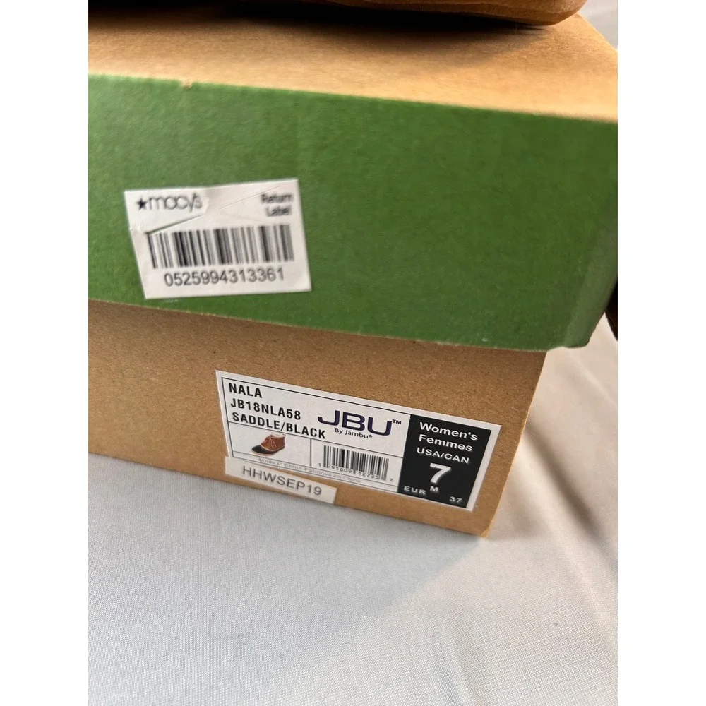 JBU‎ by Jambu Nala Women Duck Boots Saddle Black Vegan Faux Fur JB18NLA58 Size 7